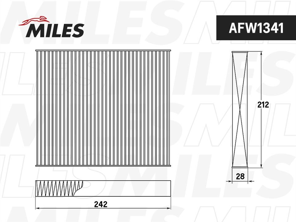 Miles AFW1341 Фільтр салону AFW1341: Купити в Україні - Добра ціна на EXIST.UA!