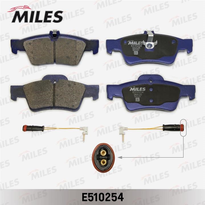 Miles E510254 Гальмівні колодки, комплект E510254: Купити в Україні - Добра ціна на EXIST.UA!