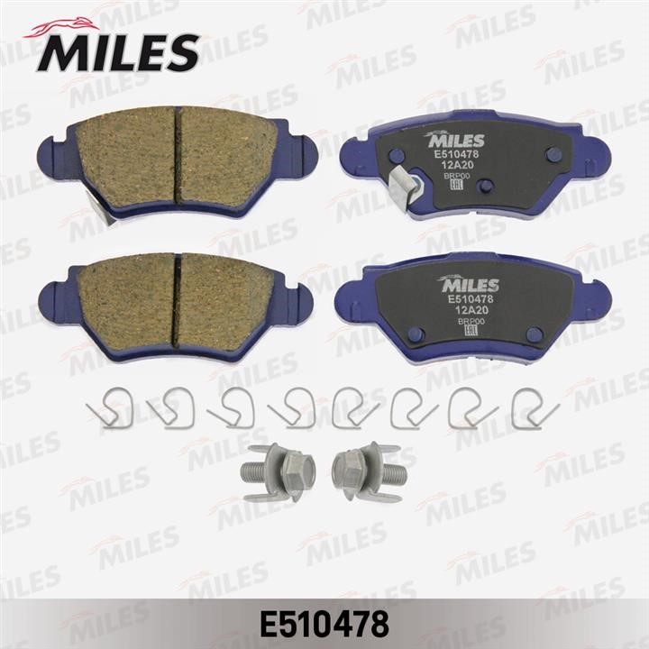 Miles E510478 Гальмівні колодки, комплект E510478: Купити в Україні - Добра ціна на EXIST.UA!