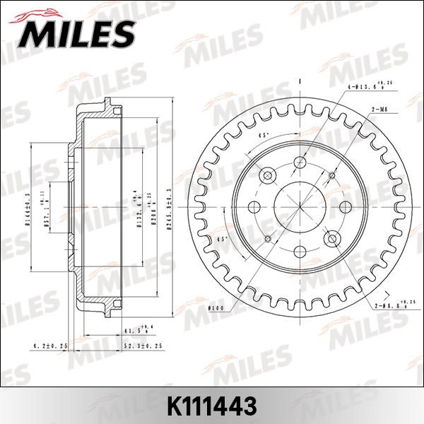 Miles K111443 Барабан гальмівний K111443: Купити в Україні - Добра ціна на EXIST.UA!