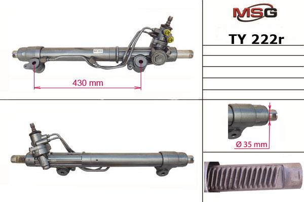 MSG Rebuilding TY222R Рульова рейка з ГПК відновлена TY222R: Купити в Україні - Добра ціна на EXIST.UA!