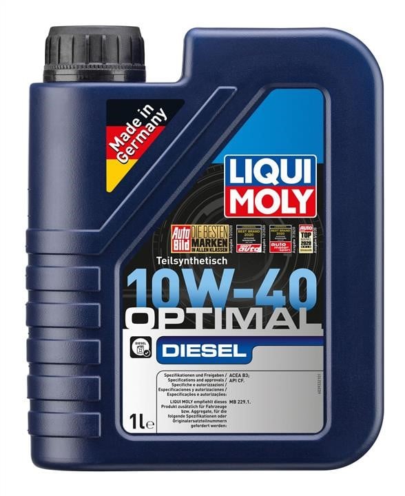 Liqui Moly 3933 Моторна олива Liqui Moly Optimal Diesel 10W-40, 1л 3933: Приваблива ціна - Купити в Україні на EXIST.UA!