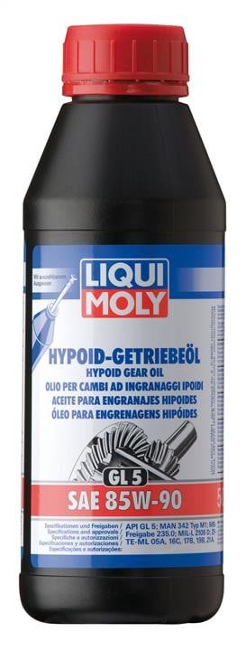 Liqui Moly 1404 Олива трансміссійна Liqui Moly Hypoid-Getriebeöl, API GL5, SAE 85W-90, 0,5 л 1404: Приваблива ціна - Купити в Україні на EXIST.UA!