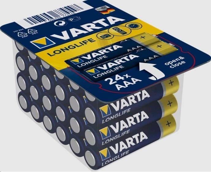 Varta 04103301124 Батарейка Longlife AAA BLI 24 Alkaline 04103301124: Купити в Україні - Добра ціна на EXIST.UA!