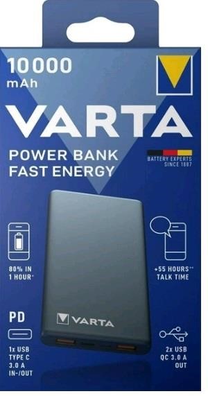 Varta 57981101111 Універсальна літієва батарея Power Bank Fast Energy 10000 mAh, сіра 57981101111: Купити в Україні - Добра ціна на EXIST.UA!
