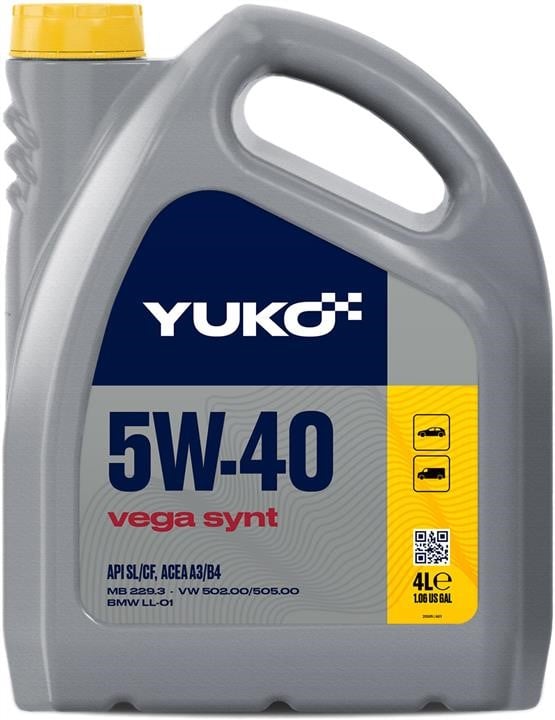 Yuko 4823110401453 Моторна олива Yuko Vega Synt 5W-40, 4л 4823110401453: Купити в Україні - Добра ціна на EXIST.UA!