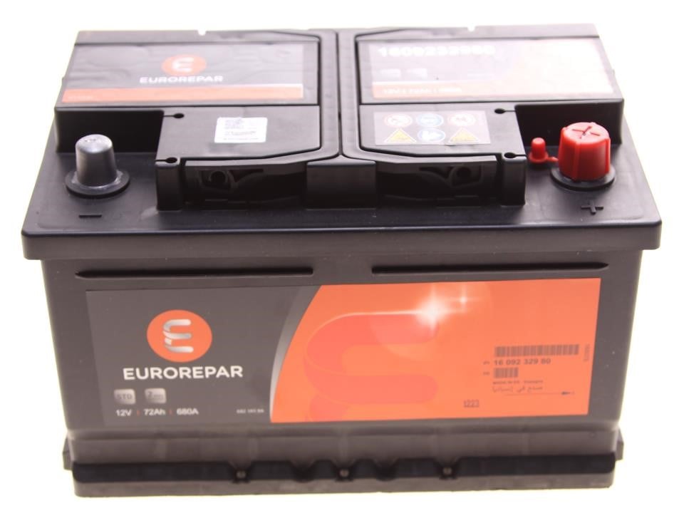 Батарея аккумуляторная Eurorepar 12В 72Ач 680А(EN) R+ Eurorepar 1609232980