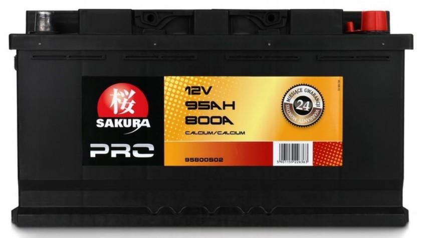 Sakura 95800S02 Акумулятор Sakura 12В 95Ач 800А(EN) R+ 95800S02: Купити в Україні - Добра ціна на EXIST.UA!