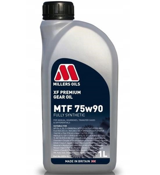 Millers Oils 8376-1 Олива трансміссійна MILLERS XF Premium MTF 75w-90, API GL-4/GL-5, 1 л 83761: Купити в Україні - Добра ціна на EXIST.UA!
