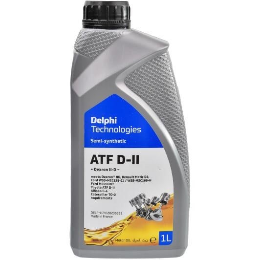 Delphi 28236333 Олива трансмісійна Delphi ATF Dexron II, 1 л 28236333: Приваблива ціна - Купити в Україні на EXIST.UA!