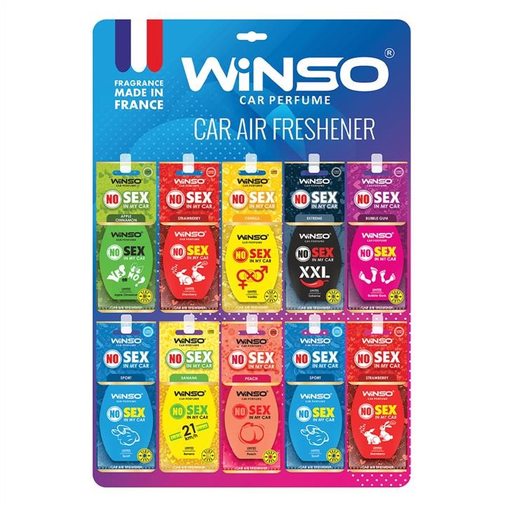 Winso 500037 Ароматизатор WINSO SEX IN MY CAR бокс MIX 50шт 500037: Купити в Україні - Добра ціна на EXIST.UA!