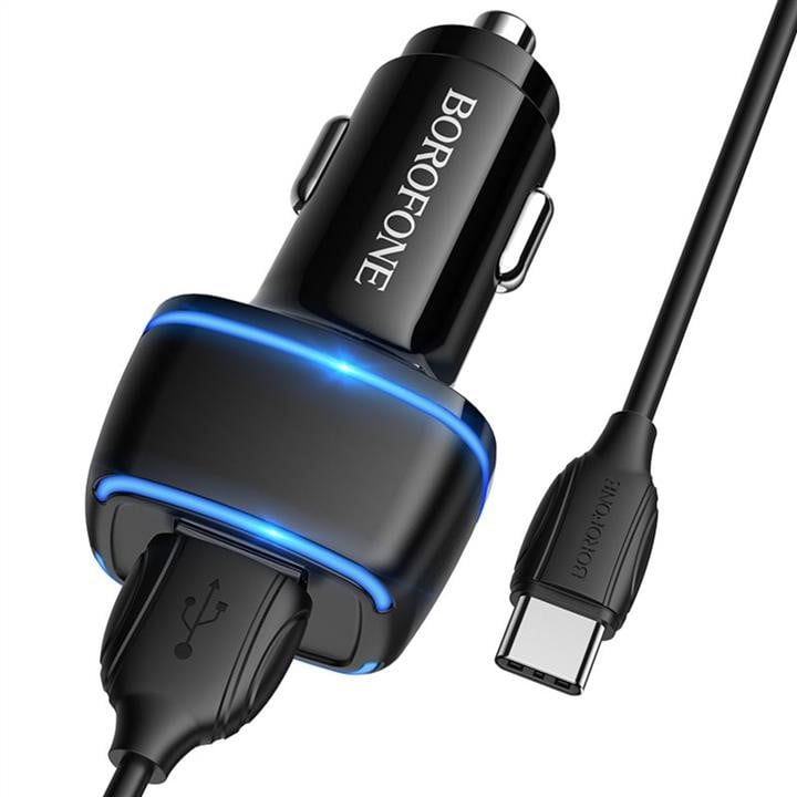 Borofone BZ14CB USB зарядка для авто Borofone BZ14 Max dual port (Type-C) Black BZ14CB: Купити в Україні - Добра ціна на EXIST.UA!