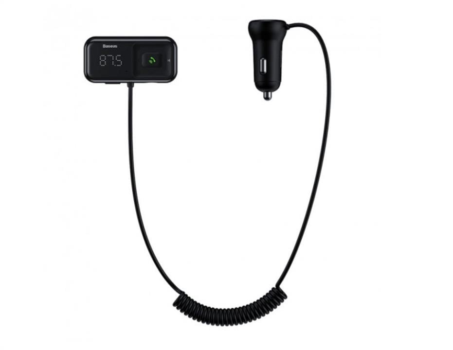 Baseus CCTM-E01 USB зарядка для авто з FM-модулятором Baseus T typed S-16 wireless MP3 car charger (English) Black CCTME01: Купити в Україні - Добра ціна на EXIST.UA!