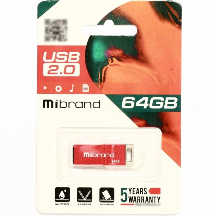 Mibrand MI2.0/CH64U6R Накопичувач Flash Mibrand USB 2.0 Chameleon 64Gb Red MI20CH64U6R: Купити в Україні - Добра ціна на EXIST.UA!