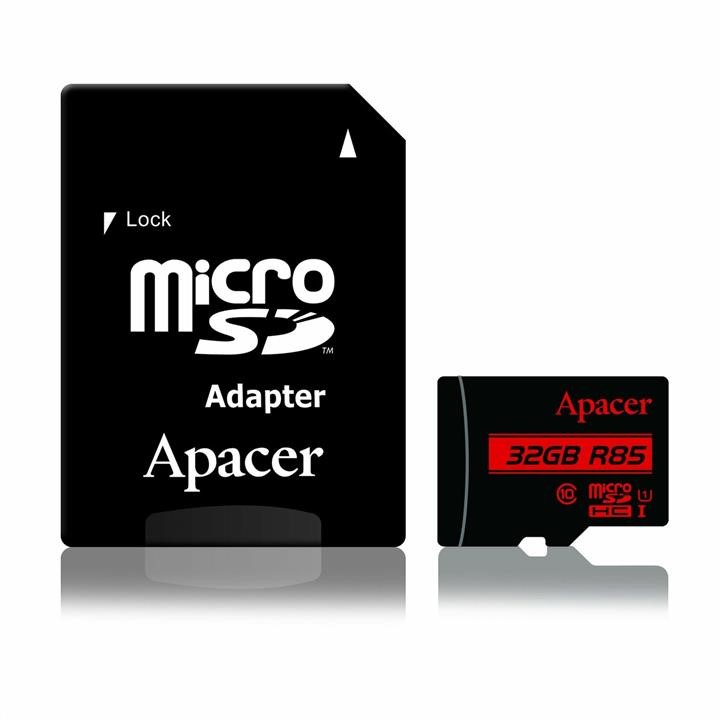 Apacer AP32GMCSH10U5-R Карта MicroSDHC (UHS-1) Apacer 32Gb class 10 R85MB/s (adapter SD) AP32GMCSH10U5R: Купити в Україні - Добра ціна на EXIST.UA!
