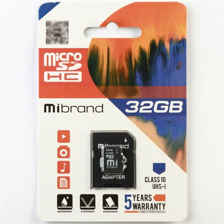 Mibrand MICDHU1/32GB-A Карта MicroSDHC (UHS-1) Mibrand 32Gb class 10 (adapter SD) MICDHU132GBA: Купити в Україні - Добра ціна на EXIST.UA!