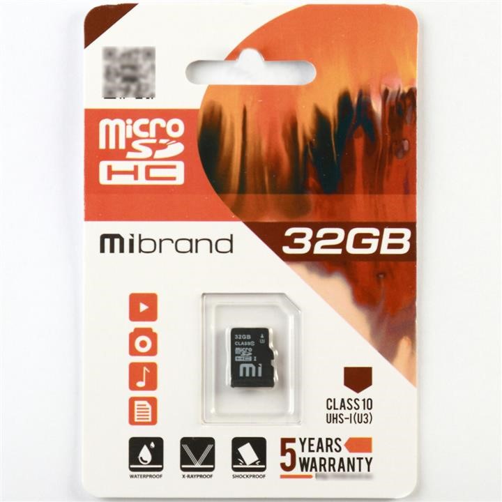 Mibrand MICDHU3/32GB Карта MicroSDHC (UHS-1 U3) Mibrand 32Gb class 10 MICDHU332GB: Купити в Україні - Добра ціна на EXIST.UA!