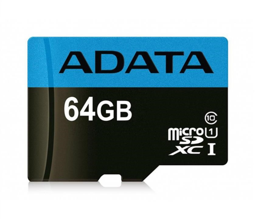 ADATA AUSDX64GUICL10A1-RA1 Карта MicroSDXC (UHS-1) A-DATA Premier 64Gb Class 10 A1 (R-100Mb/s)  (adapter SD) AUSDX64GUICL10A1RA1: Приваблива ціна - Купити в Україні на EXIST.UA!