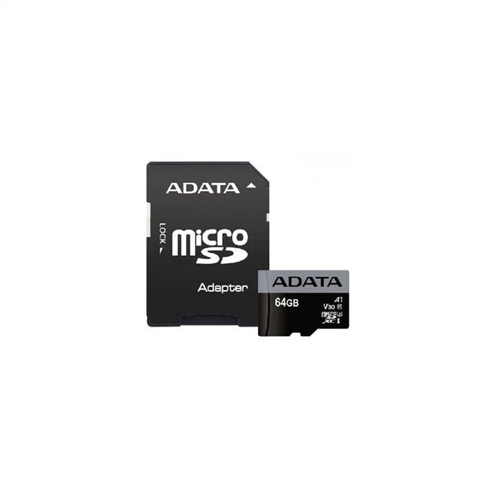 ADATA AUSDX64GUI3V30SA2-RA1 Карта MicroSDXC (UHS-1 U3) A-DATA Premier Pro 64Gb Class 10 V30S A2 (R-100Mb/s W85Mb/s) (adapter SD) AUSDX64GUI3V30SA2RA1: Купити в Україні - Добра ціна на EXIST.UA!