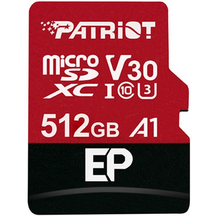 Patriot PEF512GEP31MCX Карта MicroSDXC (UHS-1 U3) Patriot EP Series 512Gb class 10 V30 (R-100MB/s, W-80MB/s) (adapter SD) PEF512GEP31MCX: Купити в Україні - Добра ціна на EXIST.UA!