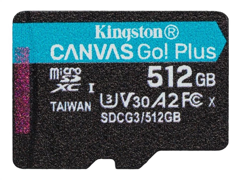 Kingston SDCG3/512GBSP Карта MicroSDXC (UHS-1 U3) Kingston Canvas Go Plus 512Gb class 10 A2 V30 (R170MB/s, W90MB/s) SDCG3512GBSP: Купити в Україні - Добра ціна на EXIST.UA!