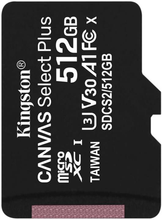 Kingston SDCS2/512GBSP Карта MicroSDXC (UHS-1) Kingston Canvas Select Plus 512Gb class 10 А1 (R-100MB/s) SDCS2512GBSP: Купити в Україні - Добра ціна на EXIST.UA!