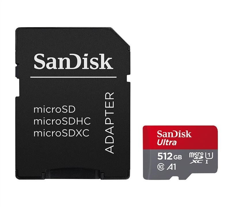 Sandisk SDSQUAC-512G-GN6MA Карта MicroSDXC (UHS-1) SanDisk Ultra 512Gb class 10 A1 (150Mb/s) (adapter SD) SDSQUAC512GGN6MA: Купити в Україні - Добра ціна на EXIST.UA!