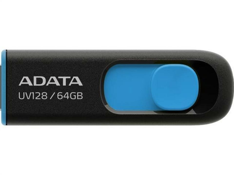 ADATA AUV128-64G-RBE Накопичувач Flash A-DATA USB 3.2 UV 128 64Gb Black/Blue AUV12864GRBE: Купити в Україні - Добра ціна на EXIST.UA!
