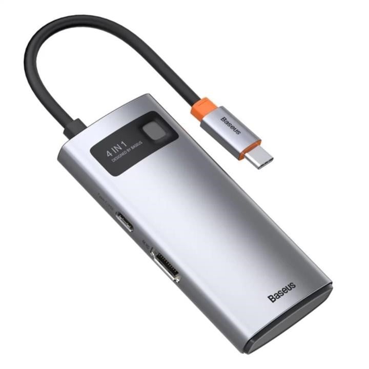 Baseus CAHUB-CY0G USB-Хаб Baseus Metal Gleam Series 4-in-1 Multifunctional （Type-C to HDMI*1+USB3.0*1+USB2.0*1+PD*1） CAHUBCY0G: Приваблива ціна - Купити в Україні на EXIST.UA!