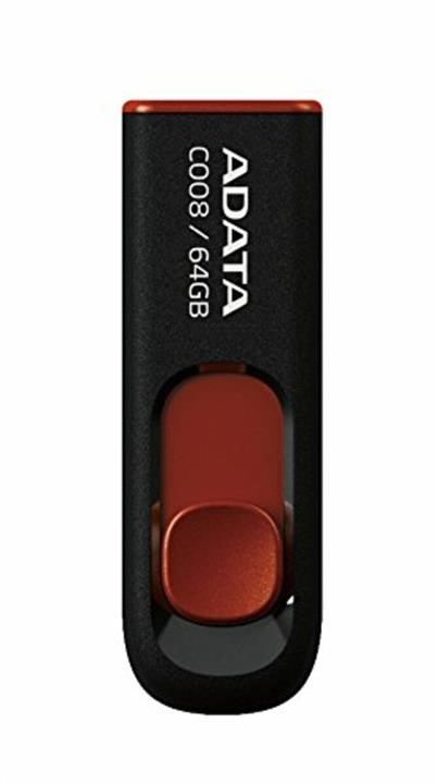 ADATA AC008-64G-RKD Накопичувач Flash A-DATA USB 2.0 C008 64Gb Black/Red AC00864GRKD: Купити в Україні - Добра ціна на EXIST.UA!