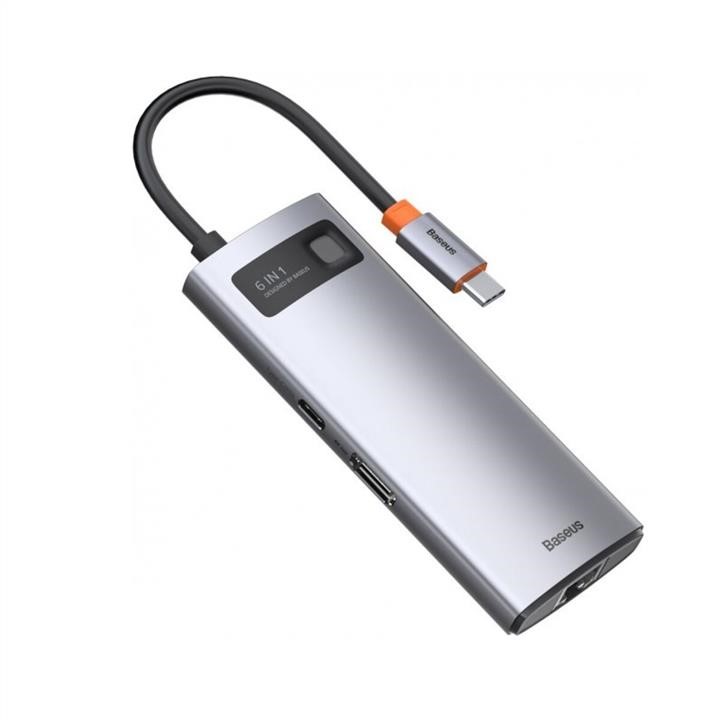 Baseus WKWG030013 USB-Хаб Baseus Metal Gleam Series 6-in-1 Multifunctional Type-C HUB Docking Station Gray （Type-C to HDMI*1+USB3.0*3+PD*1+VGA*1） WKWG030013: Купити в Україні - Добра ціна на EXIST.UA!
