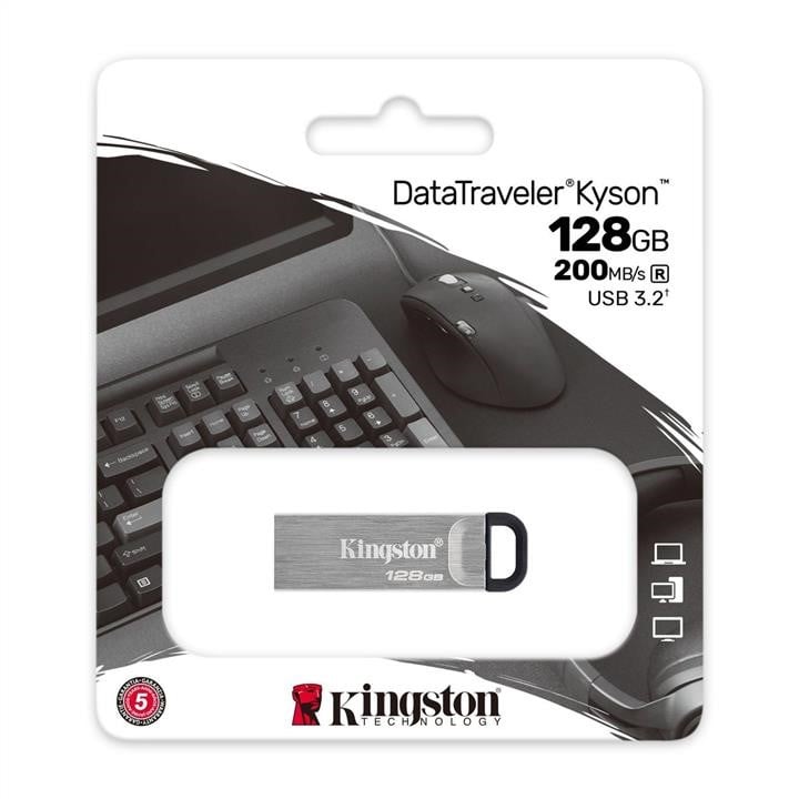 Kingston DTKN/128GB Накопичувач Flash Kingston USB 3.2 DT Kyson 128GB Silver/Black DTKN128GB: Купити в Україні - Добра ціна на EXIST.UA!