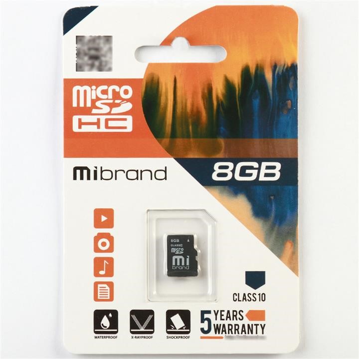 Mibrand MICDHC10/8GB Карта MicroSDHC Mibrand 8Gb class 10 MICDHC108GB: Купити в Україні - Добра ціна на EXIST.UA!