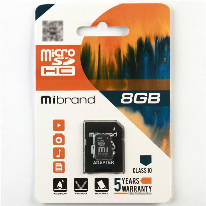 Mibrand MICDHC10/8GB-A Карта MicroSDHC Mibrand 8Gb class 10 (adapter SD) MICDHC108GBA: Купити в Україні - Добра ціна на EXIST.UA!
