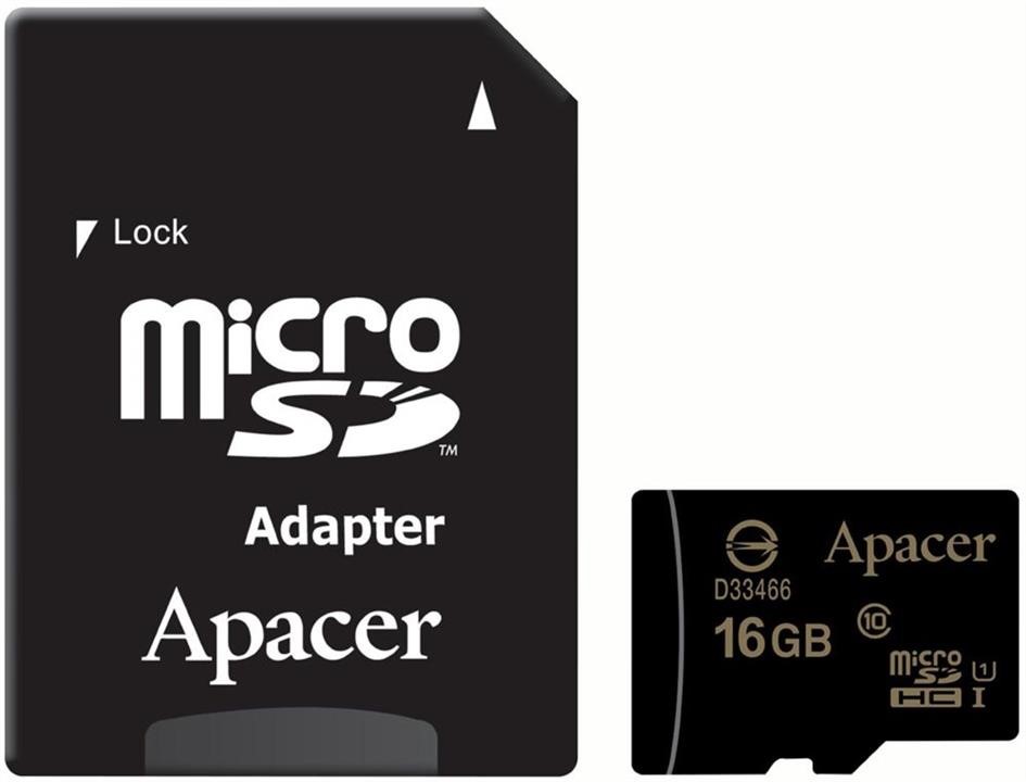 Apacer AP16GMCSH10U1-R Карта MicroSDHC (UHS-1) Apacer 16Gb class 10 (adapter SD) AP16GMCSH10U1R: Приваблива ціна - Купити в Україні на EXIST.UA!