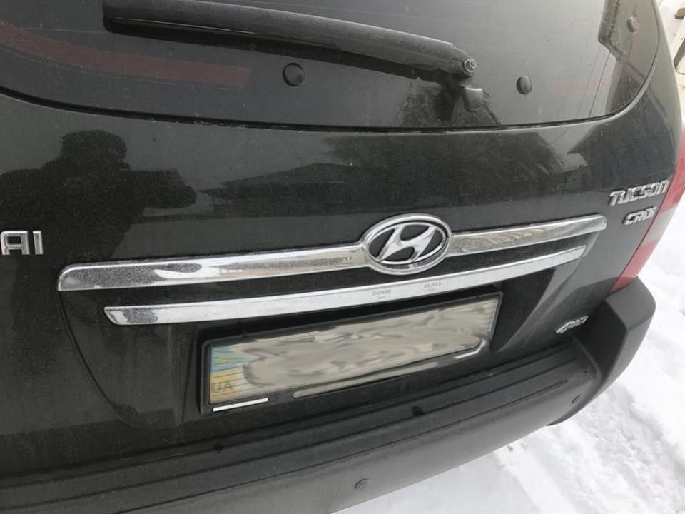 Carmos 6452934 Hyundai Tucson 2004- Накладка над номером (пластик) 6452934: Купити в Україні - Добра ціна на EXIST.UA!