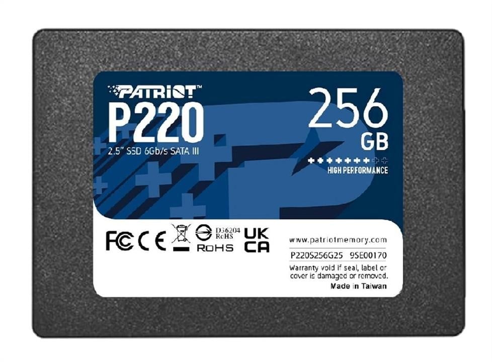 Patriot P220S256G25 SSD-накопичувач Patriot P220 256GB 2.5&quot; 7mm SATAIII P220S256G25: Купити в Україні - Добра ціна на EXIST.UA!