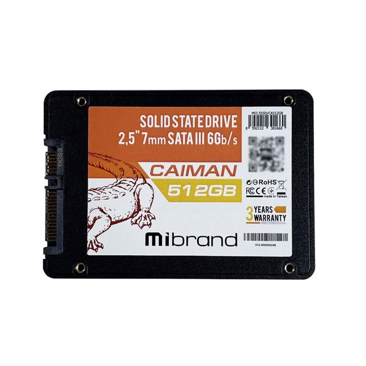 Mibrand MI2.5SSD/CA512GB SSD-накопичувач Mibrand Caiman 512GB 2.5&quot; 7mm SATAIII Bulk MI25SSDCA512GB: Купити в Україні - Добра ціна на EXIST.UA!