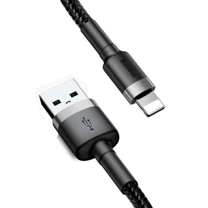 Baseus CALKLF-BG1 Кабель Baseus Cafule Cable USB For Lightning 2.4A 1m Gray+Black CALKLFBG1: Купити в Україні - Добра ціна на EXIST.UA!
