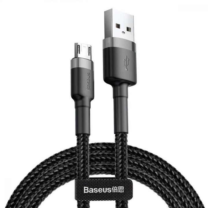 Baseus CAMKLF-BG1 Кабель Baseus Cafule Cable USB For Micro 2.4A 1m Gray+Black CAMKLFBG1: Купити в Україні - Добра ціна на EXIST.UA!