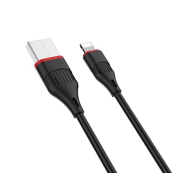 Borofone BX17LB Кабель Borofone BX17 USB to iP 2A, 1m, PVC, TPE connectors, Black BX17LB: Купити в Україні - Добра ціна на EXIST.UA!