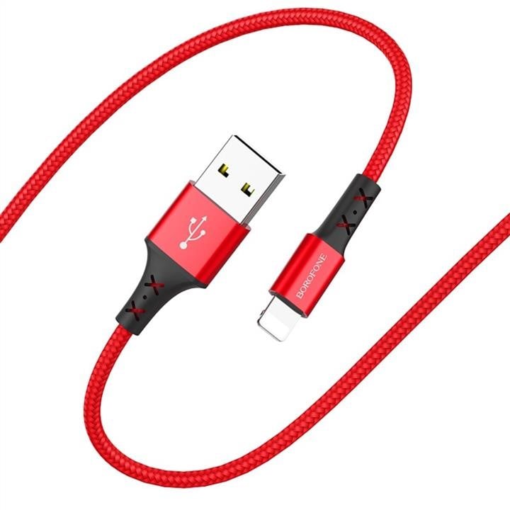 Borofone BX20LR Кабель Borofone BX20 USB to iP 2A, 1m, nylon, TPE connectors, Red BX20LR: Купити в Україні - Добра ціна на EXIST.UA!