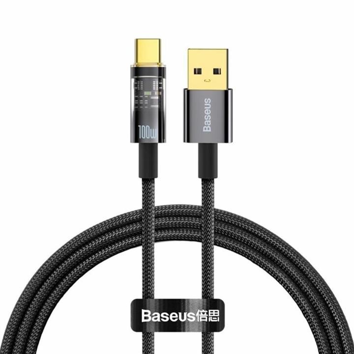 Baseus CATS000301 Кабель Baseus Explorer Series Auto Power-Off Fast Charging Data Cable USB to Type-C 100W 2m Black CATS000301: Купити в Україні - Добра ціна на EXIST.UA!