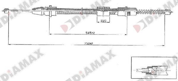 Diamax AA3032 Трос гальма стоянки AA3032: Купити в Україні - Добра ціна на EXIST.UA!