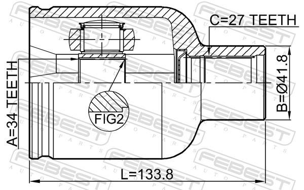 Купити Febest 1811-A22DMRH за низькою ціною в Україні!