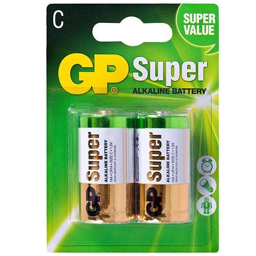 GP Batteries GP14A-U2 Батарейка лужна GP SUPER ALKALINE "C", 1,5В GP14AU2: Купити в Україні - Добра ціна на EXIST.UA!