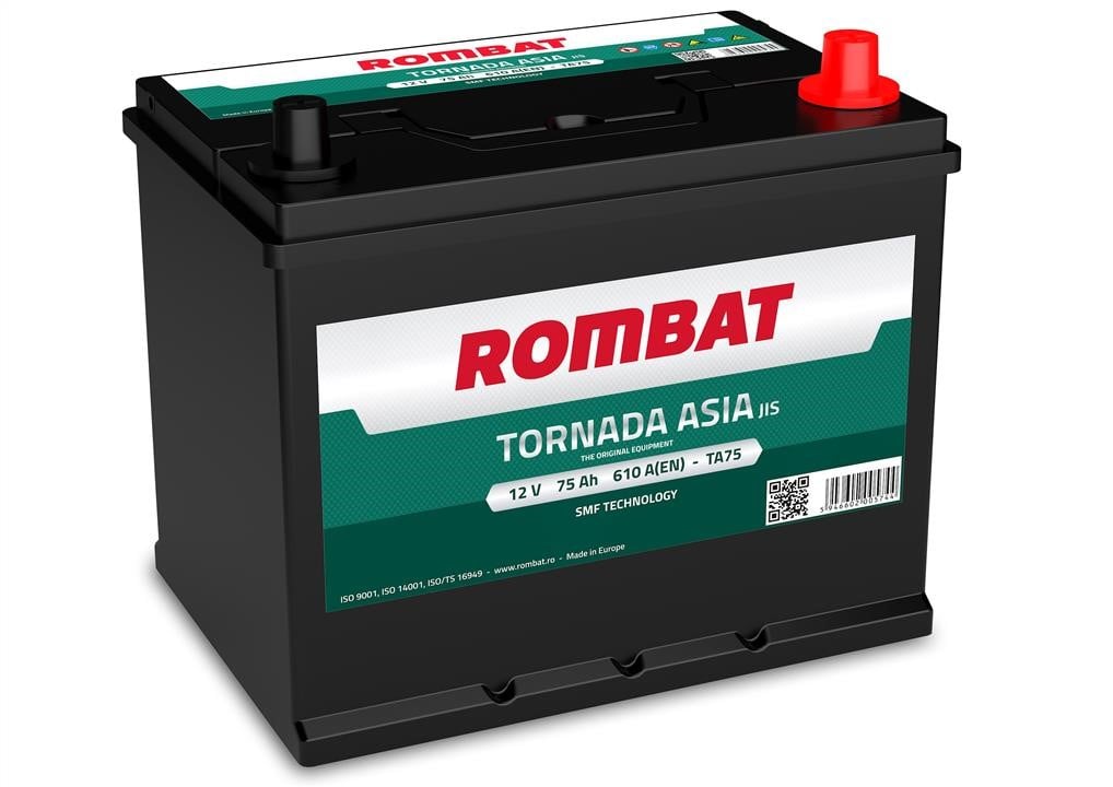 ROMBAT TA75 Акумулятор ROMBAT TORNADA ASIA 12B Ca/Ca + Silver 75Ач 610А(EN) R+ TA75: Приваблива ціна - Купити в Україні на EXIST.UA!