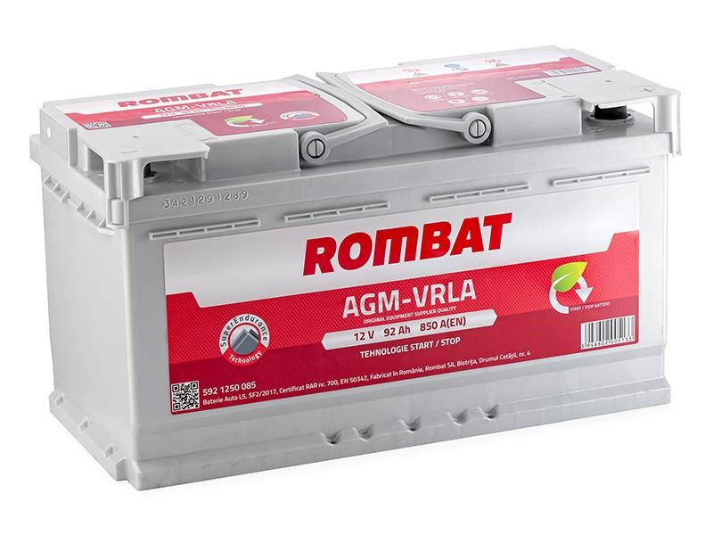 ROMBAT AGM92 Акумулятор ROMBAT AGM Start&Stop 12B AGM 92Ач 850А(EN) R+ AGM92: Приваблива ціна - Купити в Україні на EXIST.UA!
