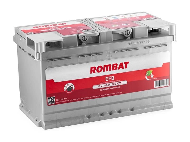 ROMBAT F480 Акумулятор ROMBAT EFB Start&Stop 12B EFB 80Ач 800А(EN) R+ F480: Купити в Україні - Добра ціна на EXIST.UA!