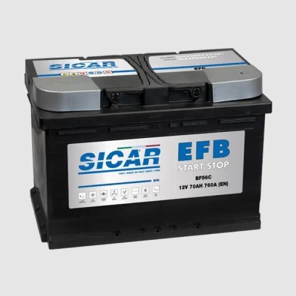 Sicar BF56C Акумулятор SICAR AFB Start /Stop 12B EFB 70Ач 760А(EN) R+ BF56C: Купити в Україні - Добра ціна на EXIST.UA!